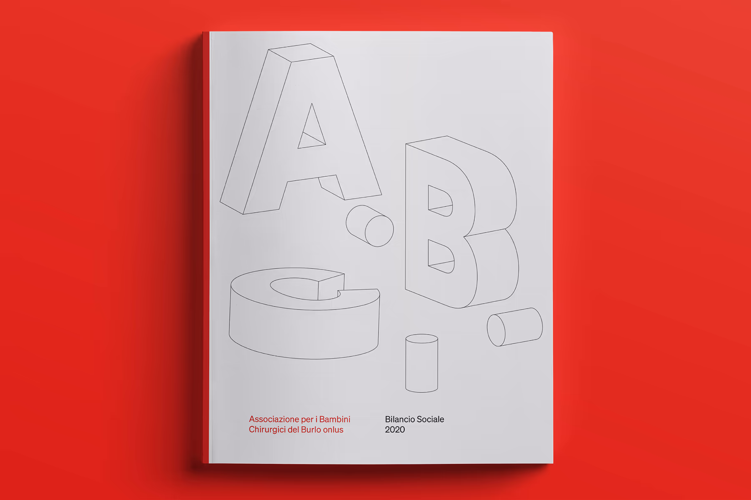 Design tipografico copertina bilancio sociale